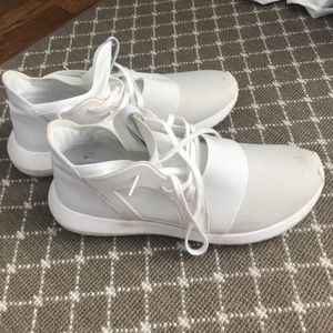 White adidas Tubulars